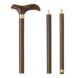 红木老人拐杖防滑老年人杖拐木头折叠便携手杖拆卸实木拐棍