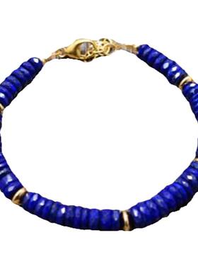 14K黄金填充纯银天然青金石手链