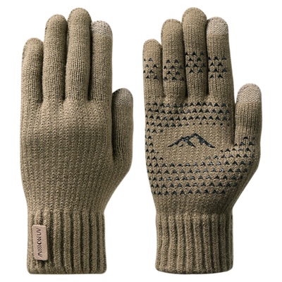 MISSION UV保暖手套男士冬季针织手套防寒户外可触屏加厚毛线手套