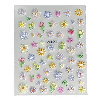 gaoy戈雅春日小野花美甲贴纸2025新款ins风 网红爆款浮雕指甲饰品