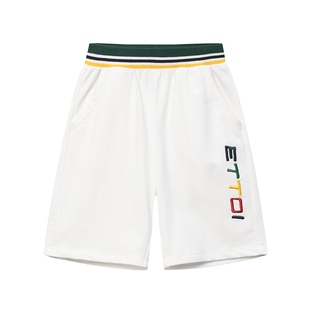 朗姿童装/ETTOI爱多娃儿童白色休闲短裤男童棉质五分裤夏季新款