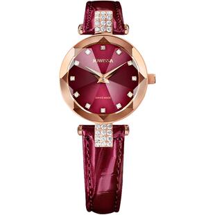 左薇莎瑞士原装进口女士名牌手表女轻奢带钻新年本命年礼物送老婆