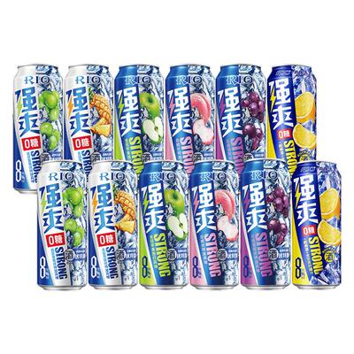 RIO锐澳预调鸡尾酒0糖8度强爽500ml*12罐气泡果酒伏特加大罐啤酒