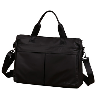 斜挎包男牛津布高级感大容量通勤手提包男士横款商务公文包休闲潮