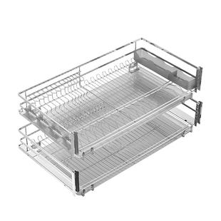 NUOMI诺米拉篮橱柜纳米涂层香槟玫瑰抽屉式厨房阻尼碗碟线条拉篮