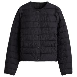 HM女装棉服冬季里外皆暖穿搭绗缝尼龙夹棉排骨外套1294649