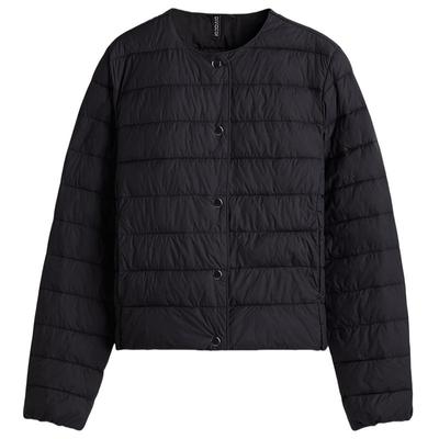 HM女装棉服2025冬新款里外皆暖穿搭绗缝尼龙夹棉排骨外套1294649