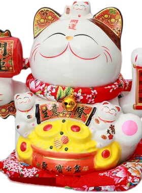 招财猫摇手开业收银台礼品摆件