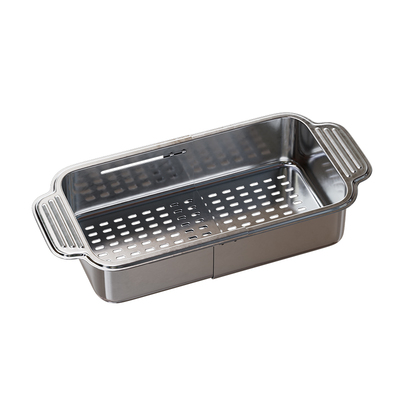 不锈钢可伸缩沥水篮洗菜盆家用