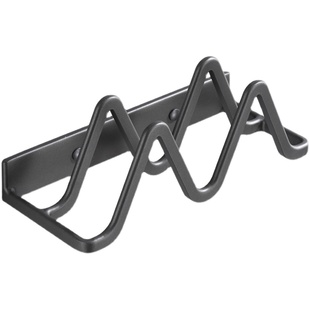 免打孔枪灰色厨房壁挂锅盖架太空铝置物架 双层锅盖架 收纳砧板架