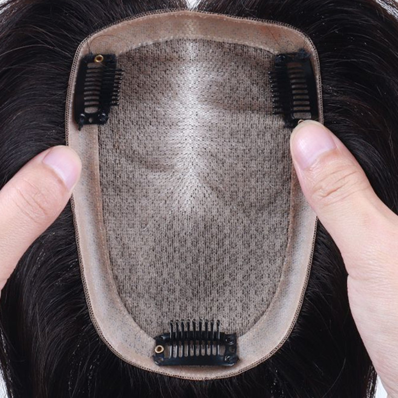 厂正品河南许昌假发全手工钩织双递针全真人发小面积补发片盖头库