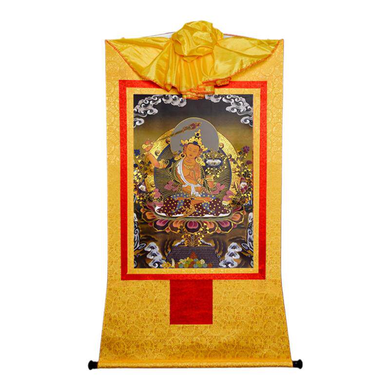 五路财神莲花生大士文殊唐卡