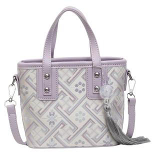 广西壮锦包包手提小众设计感包包女水桶国风包新款时尚通勤单肩