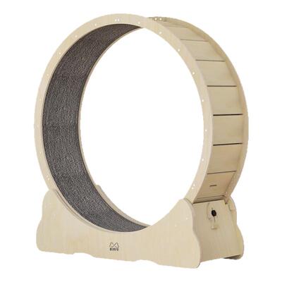 猫咪跑步机滚轮健身运动实木多层大型玩具猫爬架炫酷猫步机多彩色