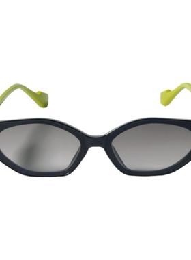 撞色设计UV400菱形小众太阳眼镜