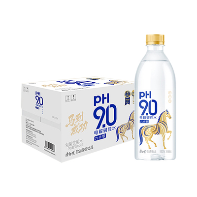 康师傅9.0电解碱性水350ml*12瓶ph9.0碱性矿泉水金马瓶整箱瓶装