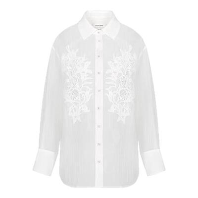 concise-white/简白26春夏新款女士刺绣花片衬衫银泰百货 301257