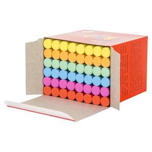 万畅正品彩色粉笔多色儿童无尘画板黑板报教师用批发幼儿园教学家用无粉尘灰尘学生彩色白色圆形鲜艳粉笔套夹