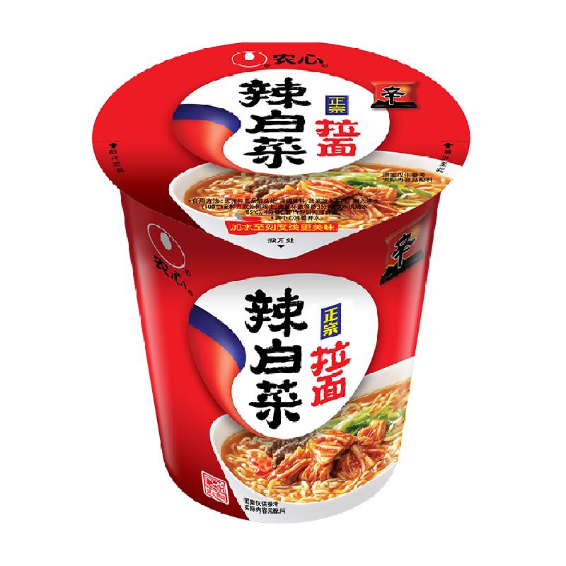 农心辣白菜辛拉面组合香菇牛肉65g*6杯+辣白菜70g*6杯方便面泡面