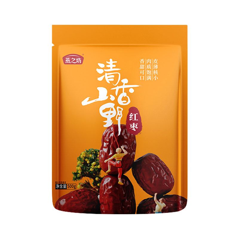 天猫u先【燕之坊-红枣500g】新疆若羌高山早皮薄核小口味休闲零食