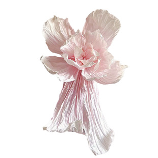 大型粉色纸花花手工婚庆白色婚礼道具装饰橱窗场景巨型褶皱立体