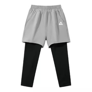 匹克童装男童裤子秋冬款2025新款儿童黑色运动裤青少年速干保暖裤