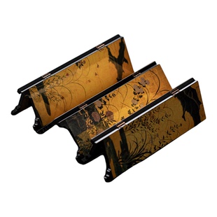 磐皿｜茶空间茶桌小屏风摆件中国风复古茶台漆器摆件茶道配件