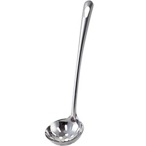 居家家 不锈钢火锅大汤勺家用长柄漏勺 厨房用品油炸捞勺捞面勺子