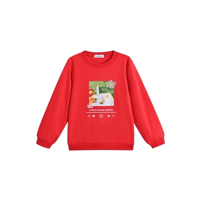 铅笔俱乐部童装2025春秋新款女童卫衣儿童长袖t恤中大童印花上衣