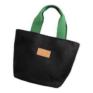 新款帆布手提袋时尚轻便饭盒包外出带饭手提包便当袋学生儿童餐包