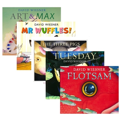 David Weisner 大卫·威斯纳经典绘本 凯迪克奖 Tuesday The Three Pigs Flotsam Art and Max Mr. Wuffles! 英文原版进口儿童图书