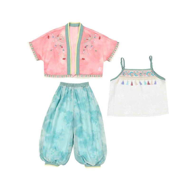 女童夏季异域风汉服灯笼裤套装