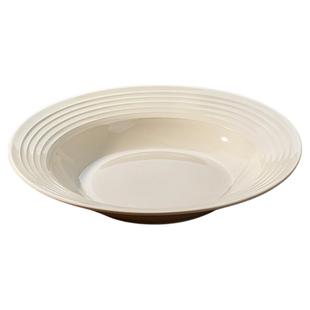 白色草帽盘深盘意面餐具盘子家用菜盘高级感轻奢陶瓷沙拉西餐餐盘