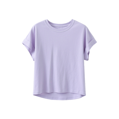 popchrio通勤基础小飞短袖棉T恤