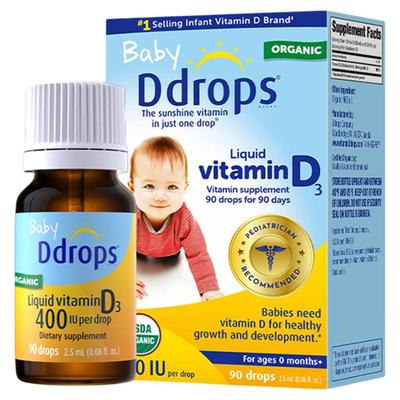 【今日特价】美国原装Ddrops维D3