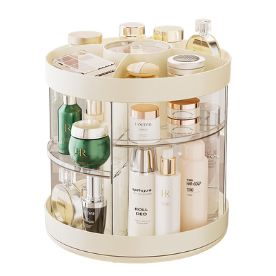 2025新款化妆品收纳盒360°旋转
