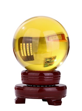 珍如意水晶球招财古典客厅摆件