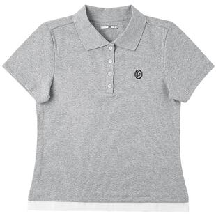 Lee商场同款26春夏新品标准版翻领小徽标Logo女短袖polo衫休闲潮