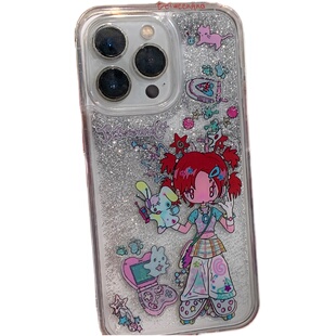 BETWEENANDx鸟鸟一 银色流沙人手一个bi备手机壳iphone15