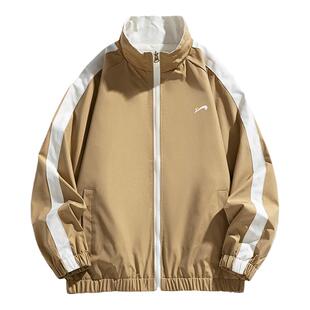 贵人鸟双面穿休闲外套男款2026年春秋季男士夹克立领上衣男防风衣