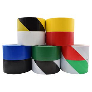 黄黑警示胶带 红蓝白黄色胶带仓库车间地标线斑马黄黑胶带消防通道警戒线地板pvc胶带5S标识划线彩色贴地胶带