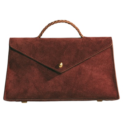 爱喜acidpill真皮麂皮小手拎包