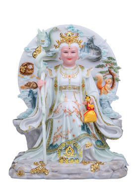 新款五仙真身黑老太神像供奉摆件
