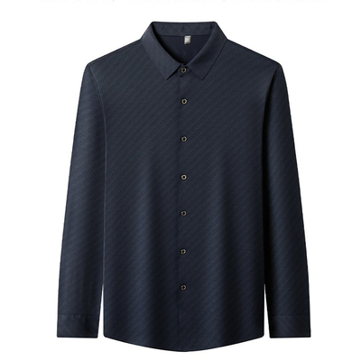 罗蒙春秋季高级感长袖衬衫男士