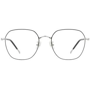 明月逸夫多边形眼睛框女超轻钛光学眼镜框镜架男近视有度数YF6399