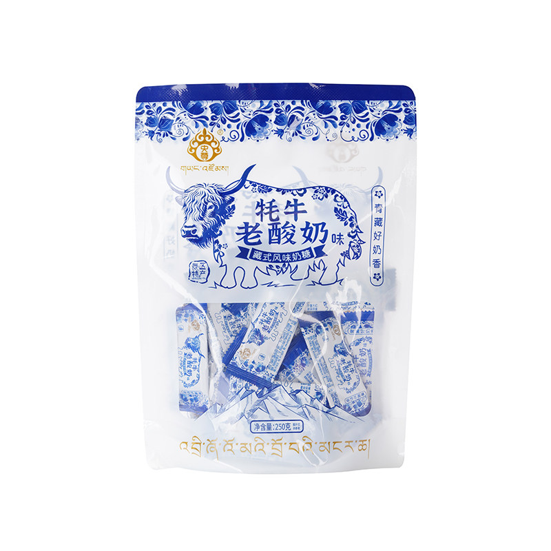 央尊牦牛老酸奶藏式风味奶糖拉丝