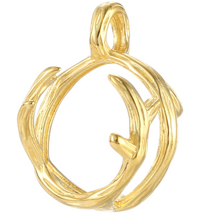 925纯银无孔吊坠扣头空托配件 珍珠球笼镶嵌翡翠玉石圆珠扣银扣头