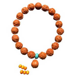 横财神龙纹桃核手串男士手链男款高端文玩桃木桃胡雕刻橄榄核精雕