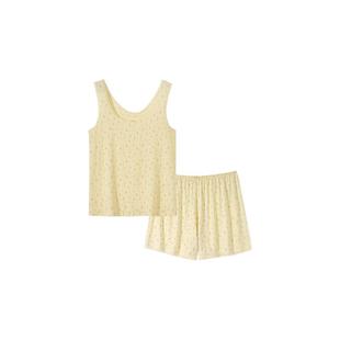 ubras睡衣女款碎花背心短裤呼呼家居服套装春夏新