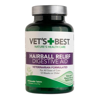 Vet's Best绿十字化毛片植物配方调理肠胃温和安全排毛球猫草片